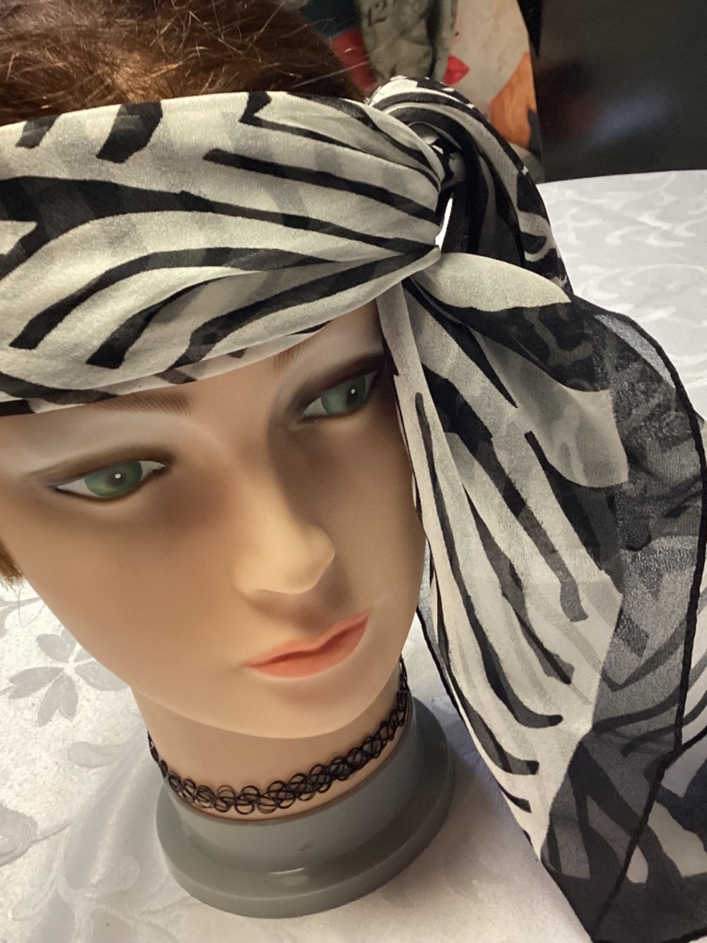 Zebra scarf must see made in Italy never worn